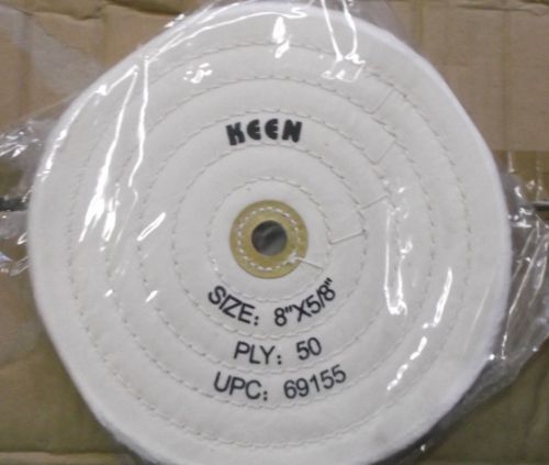 KEEN 8&#034; Spiral Sewn Buffing Wheel Hole 5/8&#034; Ply 50 Loop 6  id 9226/BT