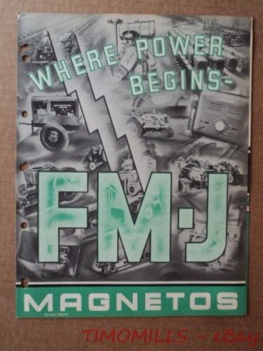 C.1946 fairbanks morse fm-j tractor farm engine magneto catalog brochure vintage for sale