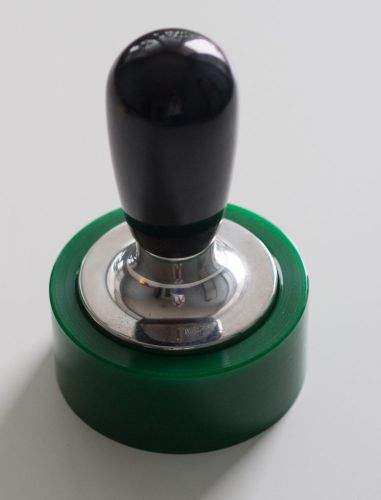 Green plexiglas Barista professional 58mm plastic tamper stamper holder seat