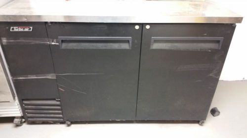 Turbo Air TBB-2SB 2-Door 59&#034; Black Vinyl Back Bar Cooler