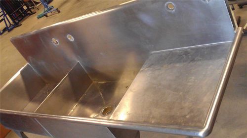 STAINLESS STEEL COMMERCIAL 2 COMPARTMENT SINK 107 x 26 x 42 BASIN 26&#034; x 20&#034; x13&#034;