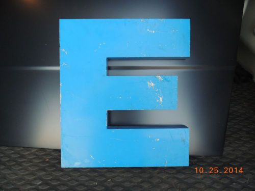 BIG ALUMINUM LETTER &#034;E&#034; WALL ART KID&#039;S ROOM MAN CAVE INITIAL LARGE SIGN 17.5&#034;