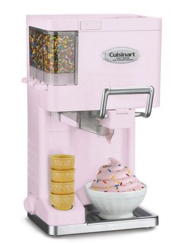 Cuisinart mix it in soft serve 1 1/2-quart pink ice cream maker  maker yogurt for sale