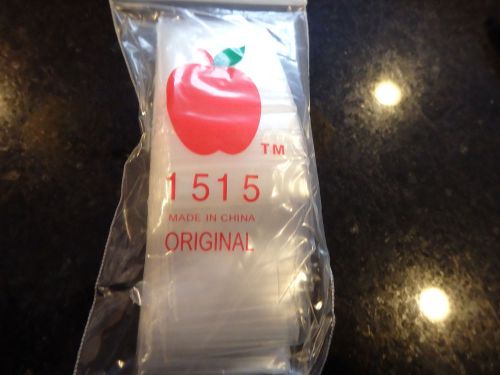 1515 Apple 100 Mini Ziplock Bag Bags Baggies Tiny Plastic Jewelry Coin Dime