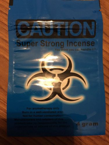 100 Caution 4g EMPTY mylar ziplock bags (good for crafts incense jewelry)