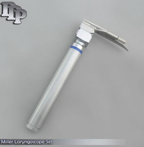 LARYNGOSCOPE SMALL HANDLE AA + MILLER BLADE #0 ENT INTUBATION ANESTHESIA SET