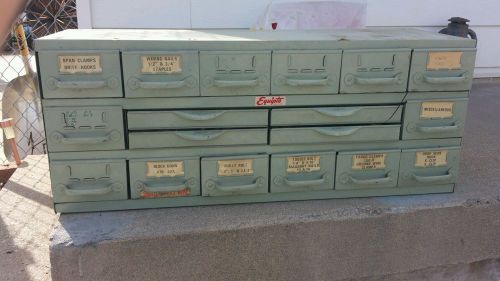 Vintage equipto 18 drawer srorage unit great shape