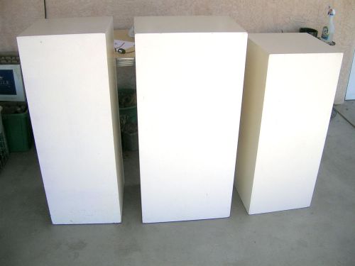 ARTISTS DISPLAY PEDESTALS / SET OF THREE /CUSTOM MADE W/ LEVELERS