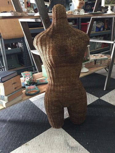 Vintage Female Wicker Torso Mannequin