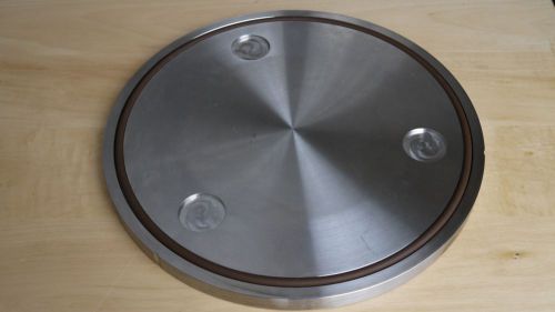 High Vacuum Research Chamber 10 3/8&#034; SS Blank Flange Varian Huntington Nor-Cal