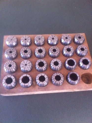 23 Piece ER 32 Collet Set 1/8-1&#034;  Encluding 16th &amp; 32nds.