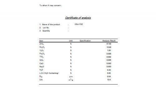 75 grams - 10-mol Scandium 1-mol Yttrium Stabilized Zirconium Oxide Powder