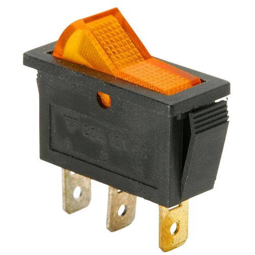 Spst large rocker switch w/amber illumination 12vdc 060-694 for sale