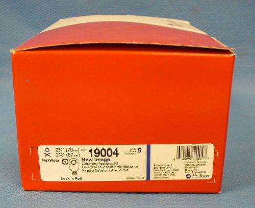 1 box of 5 hollister new image colostomy kits #19004 for sale