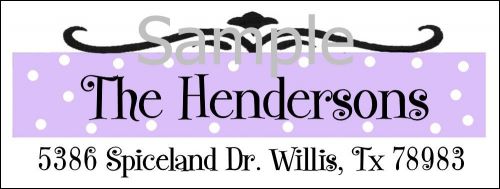 FAMILY NAME LITE LAVENDER &amp; BLACK RETURN ADDRESS LABELS