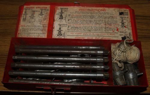 Vintage c.1946 Plumbing Valve Seating Tool Set, Economy Valve Seat Co