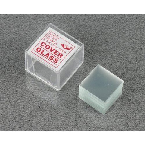 100pc Pre-Cleaned 18mmx18mm Square Microscope Glass Cover Slides Coverslips