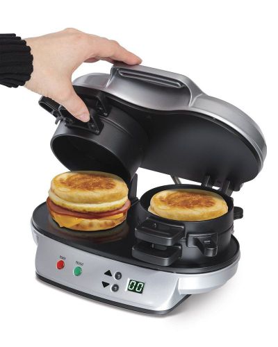 Dual Sandwich Maker Breakfast Quick and easy in 5 minutes style Hamilton Beach