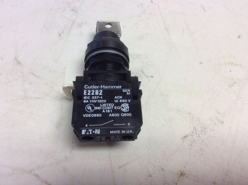 Cutler Hammer Eaton E22B2 2 Position Key Switch