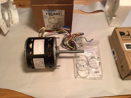 AO SMITH 1/2HP AC MOTOR # FDL6001A  4 Speed 115VAC 60HZ.  1075RPM