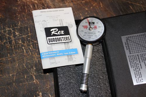 Rex 1600 Type A Durometer Hardness Tester 0-90 2.25&#034; x 6.125&#034; Precision Tool Box