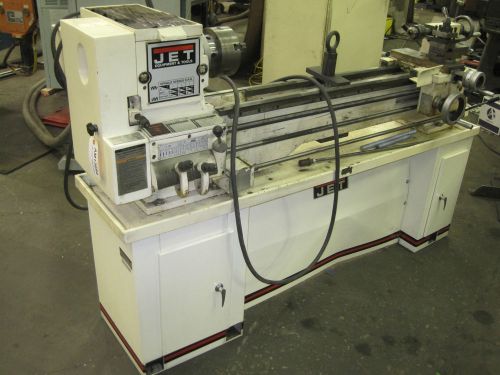 (1) Jet Belt Drive Bench Lathe w/Base Cabinet - Used - AM13694