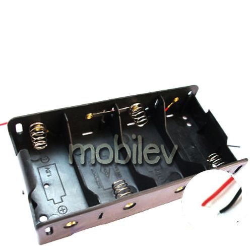 1 pcs 4 D Cells Battery 6V Clip Holder Case Box Lead For 1.2/1.5/1.6/3.2/3.7V