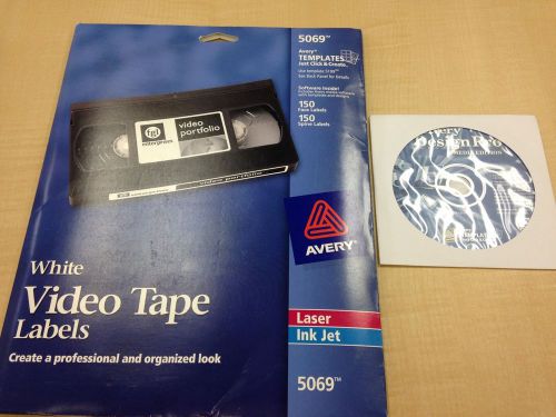 NEW VHS Tape Labels; 1,420 Face Labels &amp; 1,845 Spine Labels; AVERY 5069