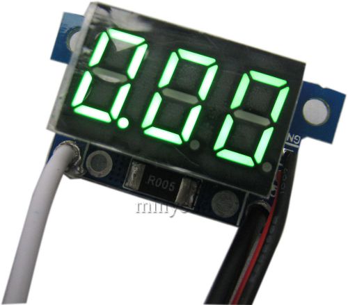 0.1% High-precision 3 digit 0.36&#034; DC0-5A green digital ammeter DC4-30V powered