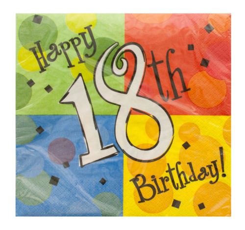 18th Birthday Napkins - Set of 24 [ID 3171279]