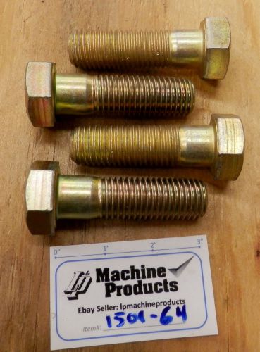 Hex head 7/8-9 x 3, grade 8 - lot of 4 bolts for sale