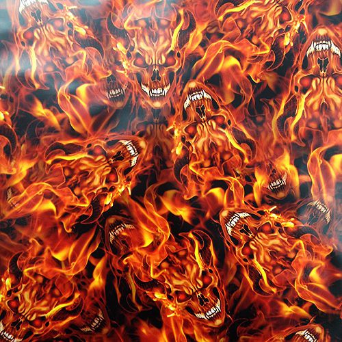 Hydrographic Film * 11 sqft * Inferno Skulls Water Transfer Printing