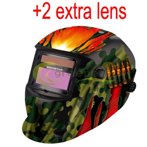 New bullet solar auto darkening welding helmet arc tig mig grinding mask +2 lens for sale