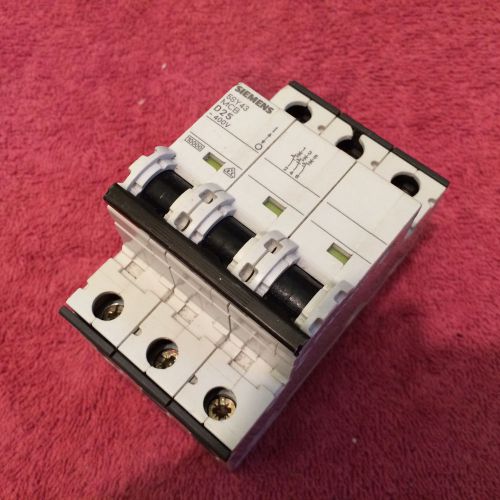 ***PERFECT*** SIEMENS 5SY4325-8  25 AMP 3-POLE DIN RAIL CIRCUIT BREAKER 440 VOLT