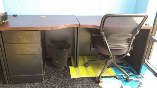 (8) black under-desk storage / filing cabinets for cubicle system