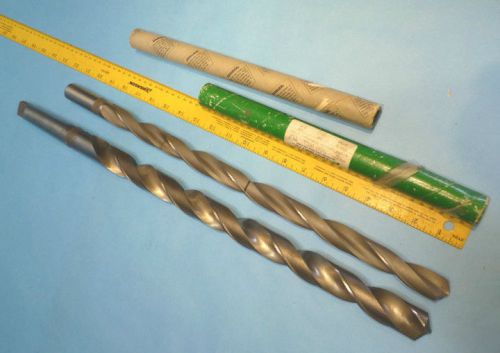 (2) EXTRA Length Drill Bits HSS Fluid Through Nachi Super Long 1&#034;, 1-1/4&#034;