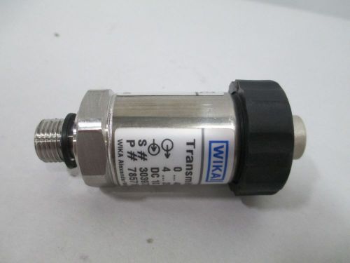 NEW WIKA 7857153 S-10 4-20MA PRESSURE 10-30V-DC 0-400BAR TRANSMITTER D271241