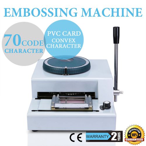 70 CHARACTER EMBOSSING EMBOSSER ADJUSTABLE KERNING HEAVY DUTY PROTABLE WELL MADE