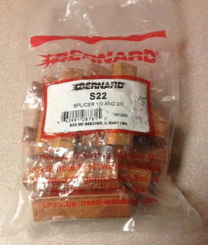 Bernard S22 SPLICER 1/0 2/0 BERNARD CABLE CONNECTORS BAG OF 10