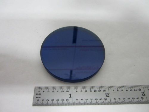 OPTICAL THICK BLUE GLASS FILTER VERY NICE LASER OPTICS BIN#L6-15