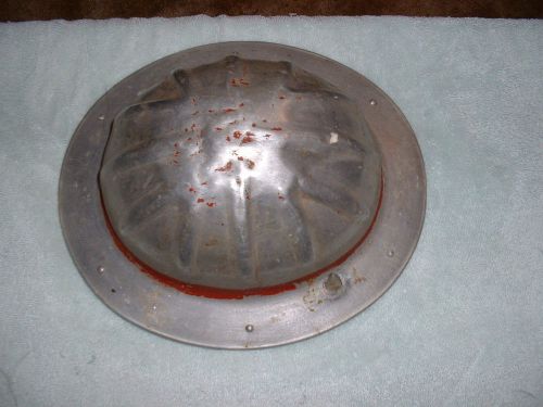 VINTAGE B.F. MC DONALD ALUMINUM HARD HAT, STAMPED IN IT PROP OF U.S.M.C.  2681