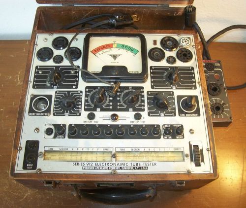 Precision 912 Tube Tester - Vintage Radio Electron Valve Tester with Adapter
