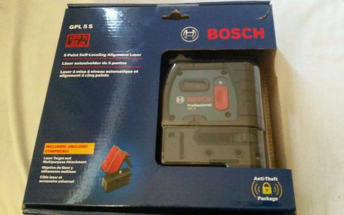 BOSCH GPL5S SELF-LEVELING  5-POINT PLUMB AND SQUARE LASER