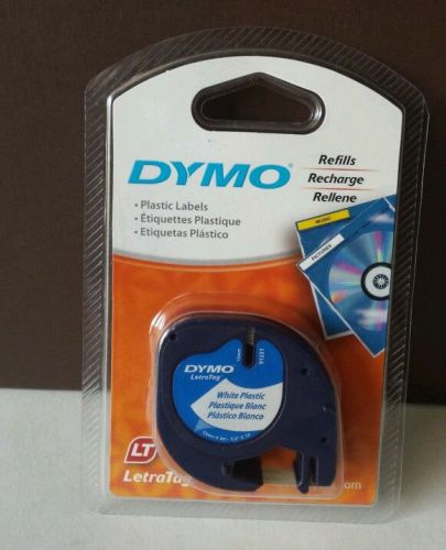 dymo tape 91331 WHITE PLASTIC  letratag plastic FAST FREE SHIPPING