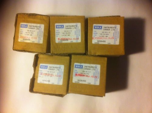 LOT f 5 WIKA 100 PSI/KPA 1/4NPT 233.53.2.5&#034;  NIB