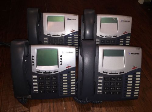 (4) inter-tel 8520 axxess lcd display business phone 550.8520 &amp; 550.8560 lot for sale