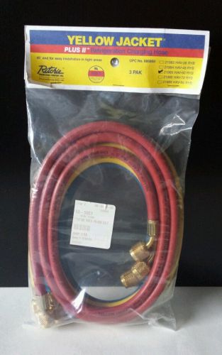 Yellow jacket 21985 hav-60 ryb charging hose 3-pak new fast free shipping for sale
