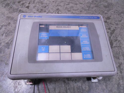 Used allen bradley 2711p-t7c4d1 panelview plus 700 operator interface rev. d for sale