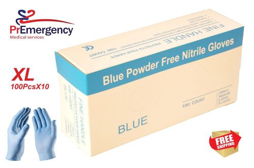 1000/Cs Nitrile Disposable Gloves Powder Free ( Non Latex Vinyl Exam) Size: XL