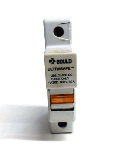 GOULD FUSE BLOCK, USCC21, 1 POLE WITH INDICATORS, 30 AMP, 600V, CLASS CC